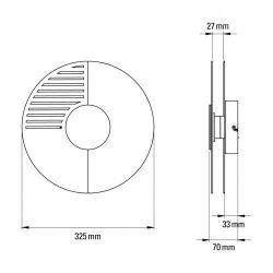 DCW Editions Midnight 325 Stripes Wandlamp - Zwart
