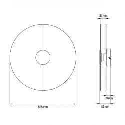 DCW Editions Midnight 505 Solid Wandlamp - Zwart