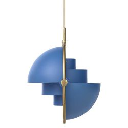 Gubi Multi-Lite Hanglamp - Messing & Blauw
