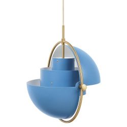 Gubi Multi-Lite Hanglamp - Messing & Blauw