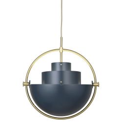 Gubi Multi-Lite Hanglamp - Messing & Donkerblauw