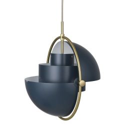 Gubi Multi-Lite Hanglamp - Messing & Donkerblauw