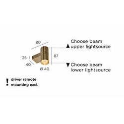 Trizo21 Audy-Wall 2S Wandlamp - 2700K - 40 - Messing