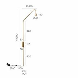 Trizo21 Austere-Wall Wandlamp - Goud - Met stekker & dimmer