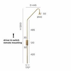 Trizo21 Austere-Wall Wandlamp - Grijs - Wandmontage - met dimmer