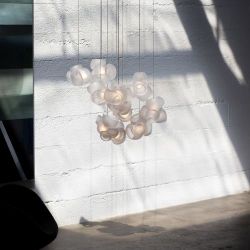 Bocci 100.1 Random Hanglamp - Transparant - 40 mm plafondkapje