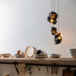 Bocci 100.11 Random Hanglamp - Grijs - Rechthoekige plafondkap