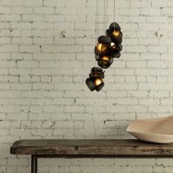 Bocci 100.11 Random Hanglamp - Grijs - Rechthoekige plafondkap