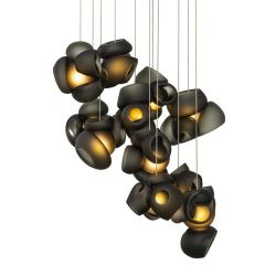 Bocci 100.11 Random Hanglamp - Grijs - Vierkante plafondkap