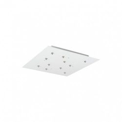 Bocci 100.11 Random Hanglamp - Transparant met grijs - Vierkante plafondkap