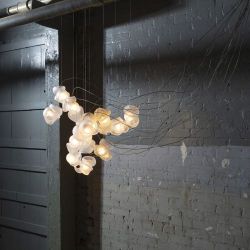 Bocci 100.13 Semi-rigid Hanglamp - Transparant - Ronde plafondkap