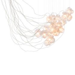 Bocci 100.19 Semi-rigid Hanglamp - Transparant - Ronde plafondkap