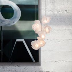 Bocci 100.28 Random Hanglamp - Transparant - Rechthoekige plafondkap