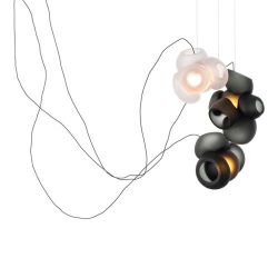 Bocci 100.3 Semi-rigid Hanglamp - Grijs met transparant