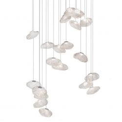 Bocci 73.20 Random Hanglamp - Transparant - Vierkante plafondkap