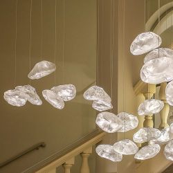 Bocci 73.20 Random Hanglamp - Transparant - Vierkante plafondkap