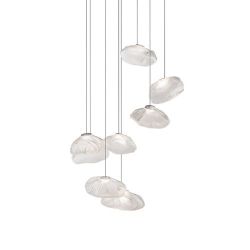 Bocci 73.8 Random Hanglamp - Transparant - Ronde plafondkap