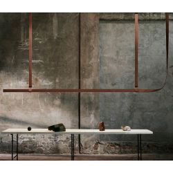 Flos Belt Fabric Copper Brown Hanglamp - Bruin