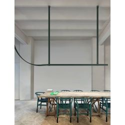 Flos Belt Green Leather Hanglamp - Groen