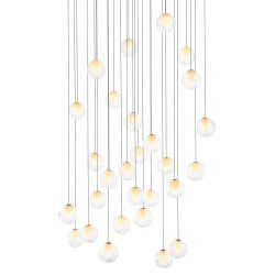 Bocci 28.28 Random Hanglamp - Transparant - Vierkante plafondkap