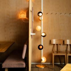 Bocci 28.3 Tall Vloerlamp - Transparant - Zwarte base