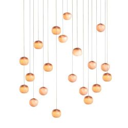 Bocci 84.20 Random Hanglamp - Roze - Rechthoekige plafondkap