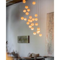 Bocci 84.20 Random Hanglamp - Roze - Rechthoekige plafondkap