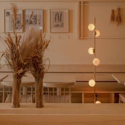 Bocci 84.3 Tall Vloerlamp - Roze - Messing base