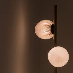 Bocci 84.3V Tall Vloerlamp - Roze - Zwarte base