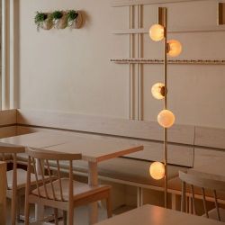 Bocci 84.6 Vloerlamp - Roze - Zwarte base