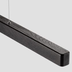 Anour I Model Cordless Hanglamp - 200 cm - Zwart gebeitst eiken