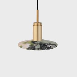 Anour Donya Onyx Solar Hanglamp - Gemixte kap - Geborsteld messing