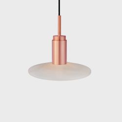 Anour Donya Onyx Solar Hanglamp - Witte kap - Geborsteld koper