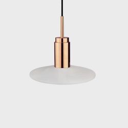 Anour Donya Onyx Solar Hanglamp - Witte kap - Gepolijst koper