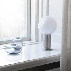 Anour Donya Sphere Tafellamp - Gepolijst roestvrij staal