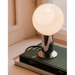 Anour Donya Sphere Tafellamp - Gepolijst roestvrij staal