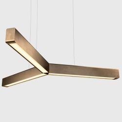 Anour Y Model Hanglamp - Gebruind messing