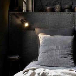 DCW Editions Biny Spot Bulb Wandlamp - Zwart/goud - met stokje - met schakelaar