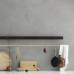 Anour Divar Wandlamp - 150 cm - Gebruind koper