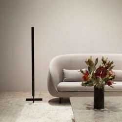 Anour F Model Vloerlamp - Geborsteld roestvrij staal