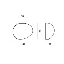 Foscarini Gregg Grande Semi 2 Wandlamp - Wit