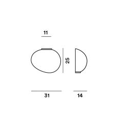 Foscarini Gregg Media Semi 1 MyLight Wandlamp - Wit