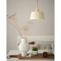 Tonone Bella Hanglamp - Lichtgrijs - Messing