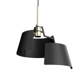 Tonone Bella Hanglamp - Zwart - Messing