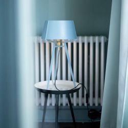 Tonone Bella Tafellamp - Lichtgrijs - Messing