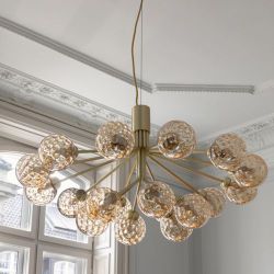 Nuura Apiales 18 Kroonluchter - Messing - Goud glas