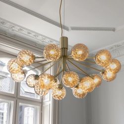 Nuura Apiales 18 Kroonluchter - Messing - Goud glas