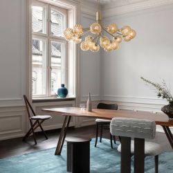 Nuura Apiales 18 Kroonluchter - Messing - Goud glas