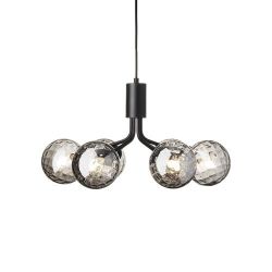 Nuura Apiales 6 Hanglamp - Zwart - Gerookt glas