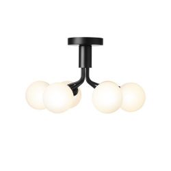 Nuura Apiales 6 Plafondlamp - Zwart - Opaal